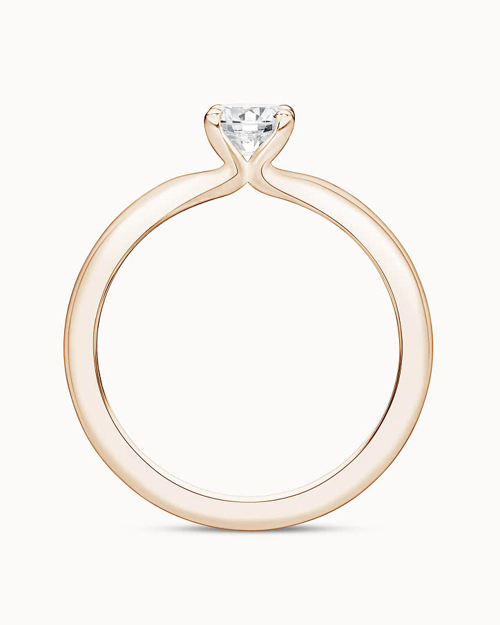 Cora solitaire ring 18K rose gold & lab-grown diamond from VANBRUUN