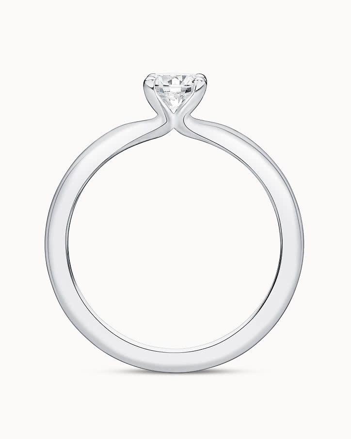 Cora solitaire ring 18K white gold & lab-grown diamond from VANBRUUN