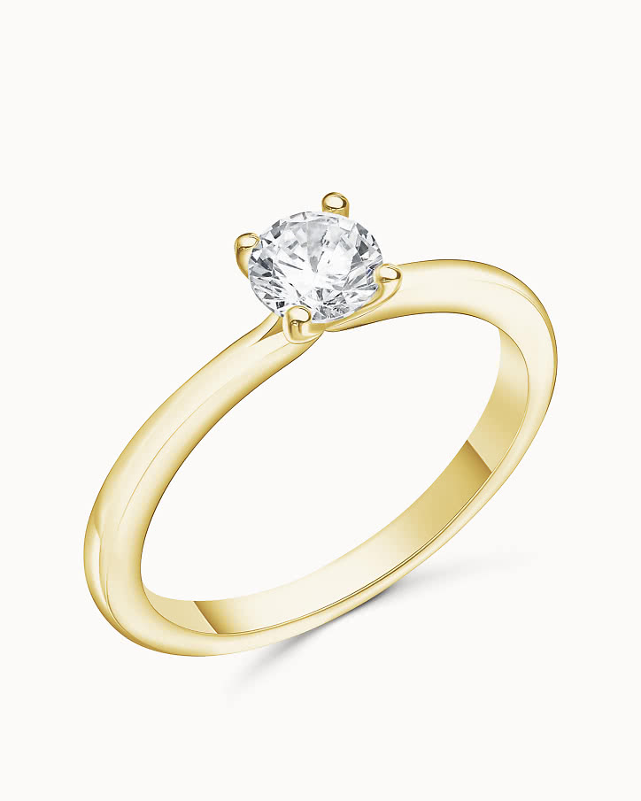 Cora solitaire ring 18K gold & lab-grown diamond from VANBRUUN