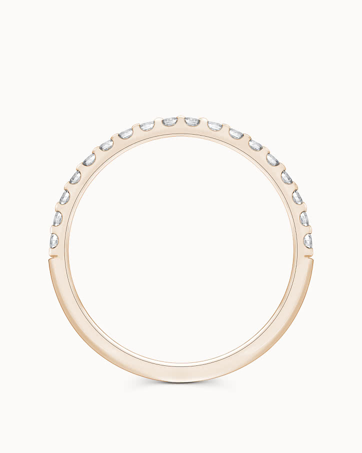 Klassisk alliansring med diamanter 18K Roséguld, Vigselring från VANBRUUN