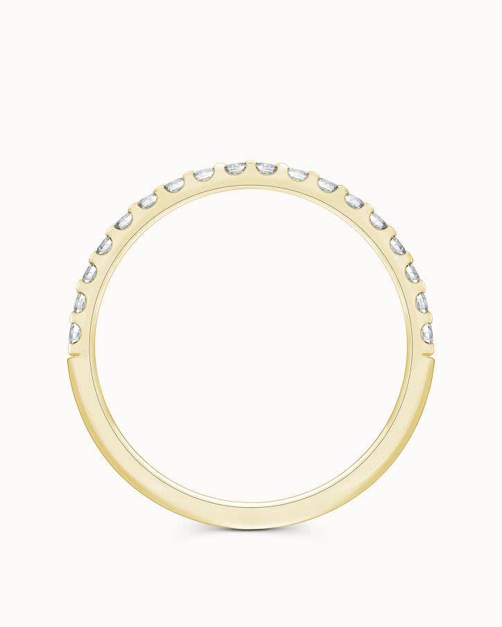 Klassisk alliansring med diamanter 18K Gulguld, Vigselring från VANBRUUN
